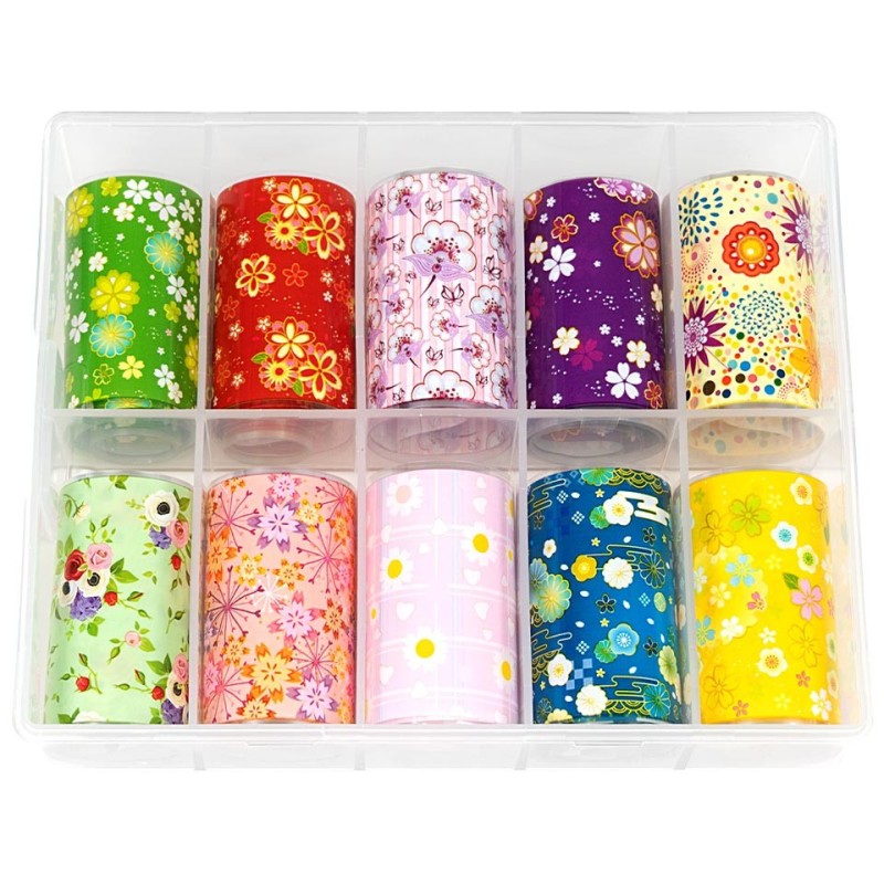 Set 2 x 10 Folii Transfer Luxorise 09 Flowers In Bloom