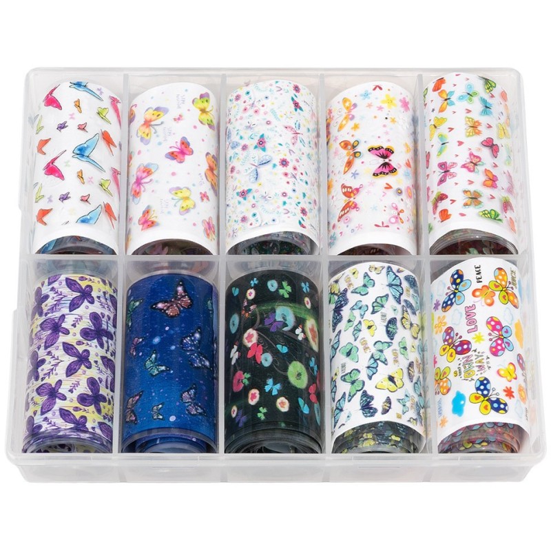 Set 2 x 10 Folii Transfer Luxorise 27 Butterfly