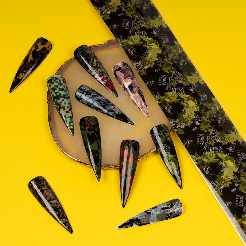 Set 2 x 10 Folii Transfer Luxorise 49 Perfect Camouflage