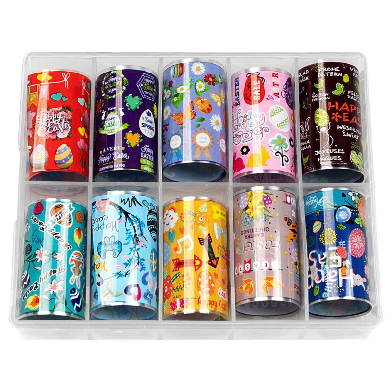 Set 2 x 10 Folii Transfer Luxorise 65 Easter Fun
