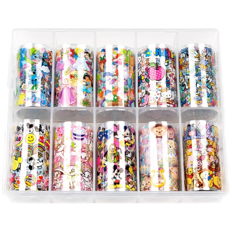 Set 2 x 10 Folii Transfer Luxorise Cartoon Mood