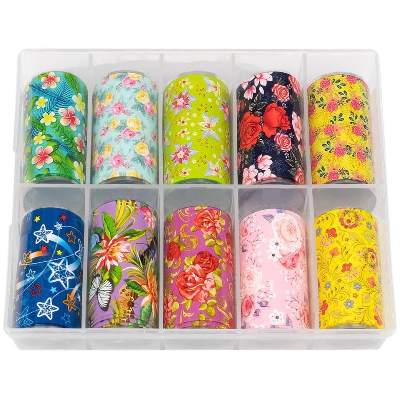 Set 2 x 10 Folii Transfer Luxorise Flower Lady