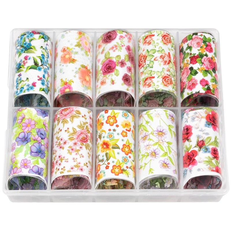 Set 2 x 10 Folii Transfer Luxorise Flower Paradise