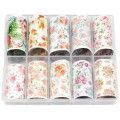 Set 2 x 10 Folii Transfer Luxorise Flower Power