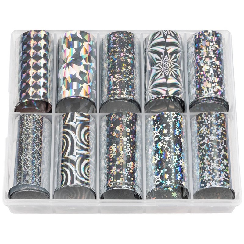 Set 2 x 10 Folii Transfer Luxorise Silver Opulence