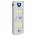 Set 2 x 10 Lumanari Conice Aura Alb Perla