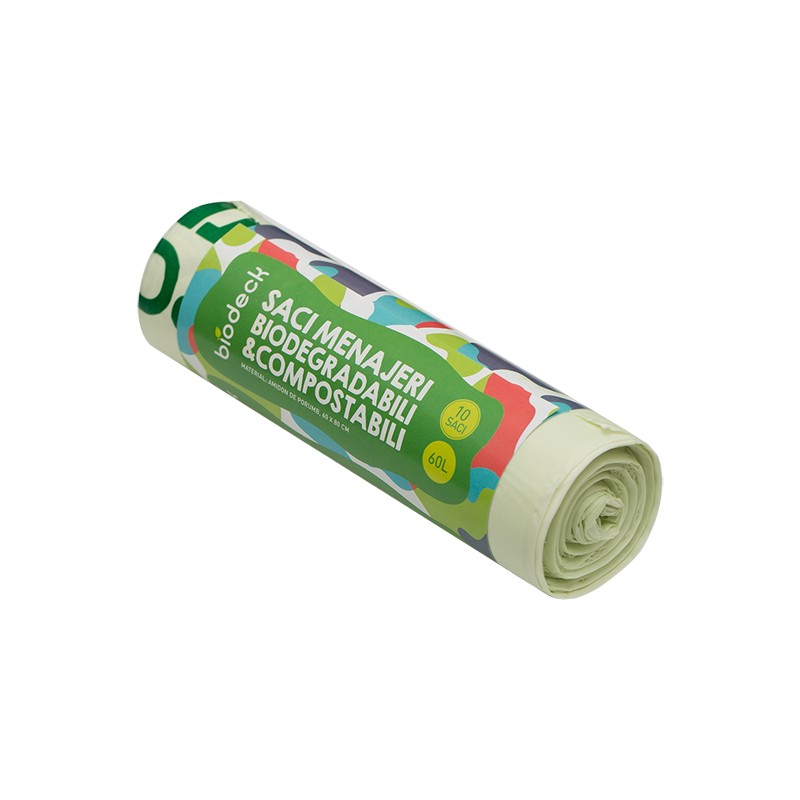 Set 2 x 10 Saci Gunoi Biodegradabili, Compostabili, 60 l
