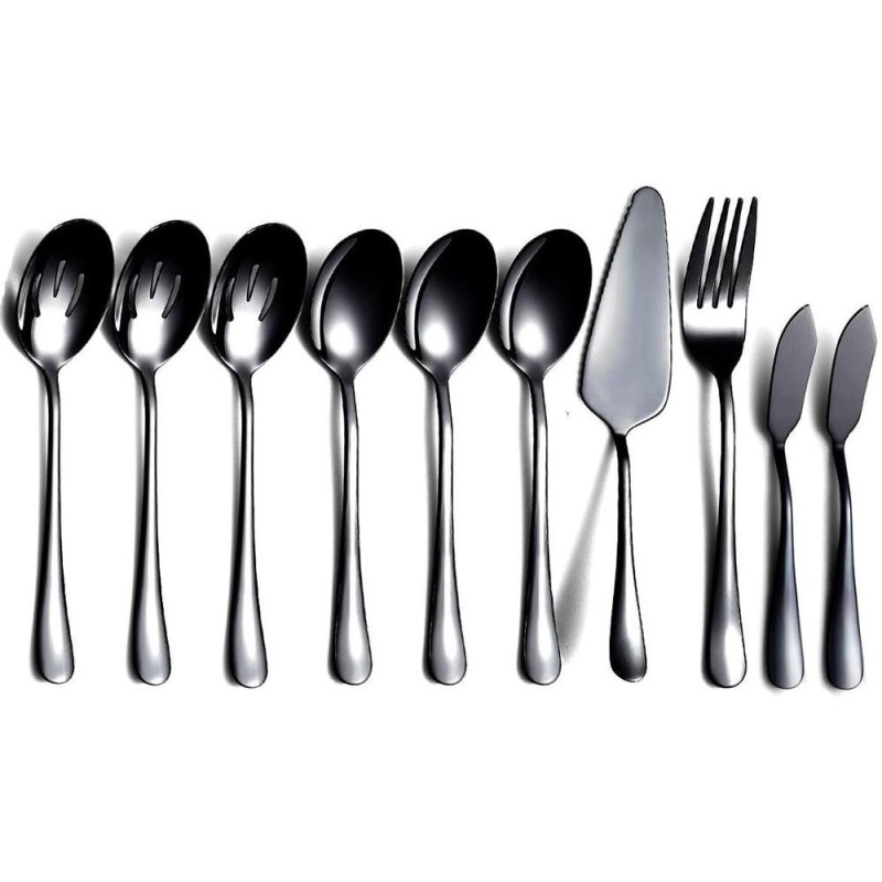 Set 2 x 10 Tacamuri, 18/0 Inox, Negru, Berglander