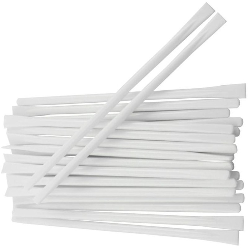 Set 2 x 100 Betisoare pentru Mixare Prima, Albe, 114 x 4 mm