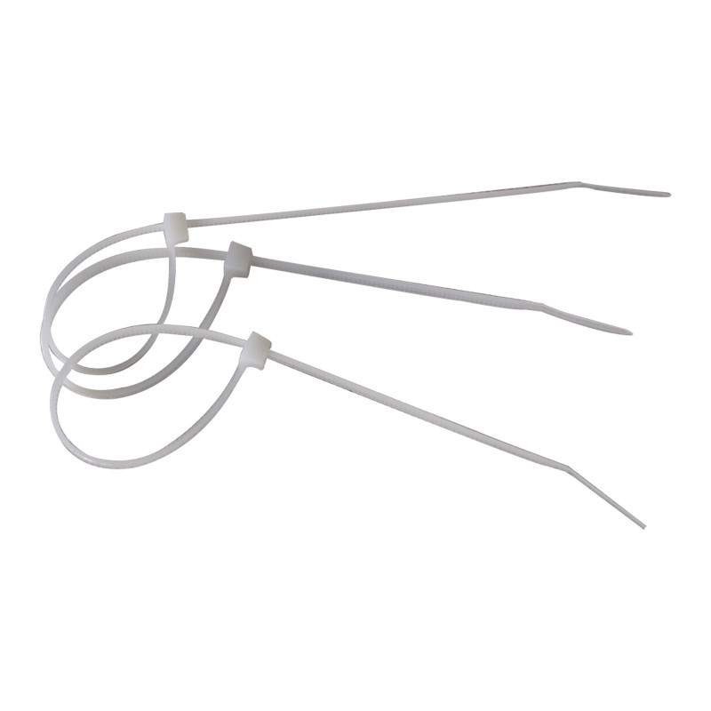 Set 2 x 100 Coliere din Nylon, Harden, 300 x 3.4, Alb