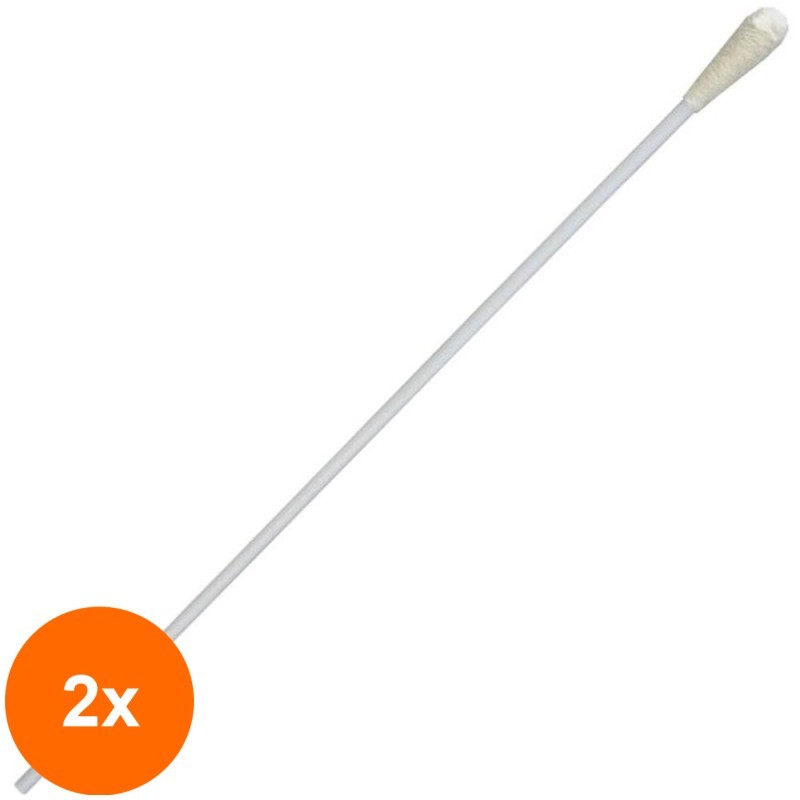 Set 2 x 100 Exsudat Faringian Steril, Prima, Plastic si Bumbac