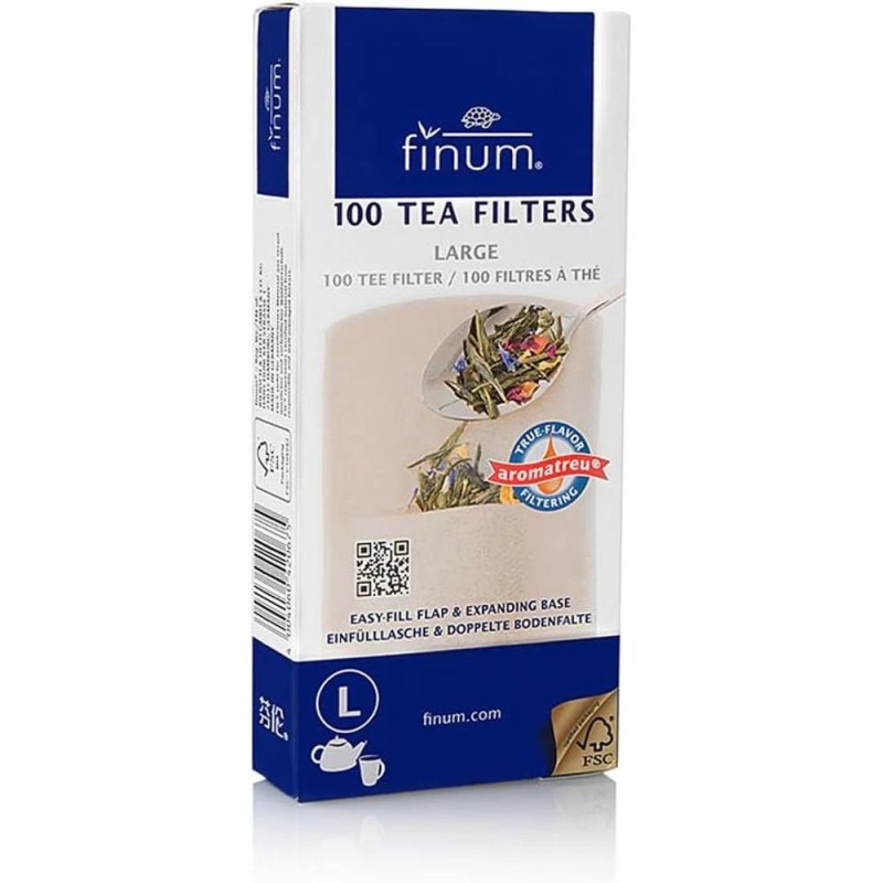 Set 2 x 100 Filtre pentru Ceai de Marimea L, Riensch & Held, Maro
