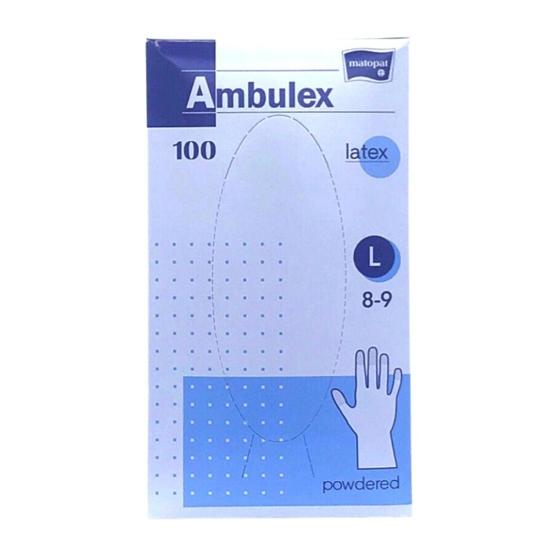 Set 2 x 100 Manusi Latex de Unica Folosinta, Matopat, Pudrate, Marimea L