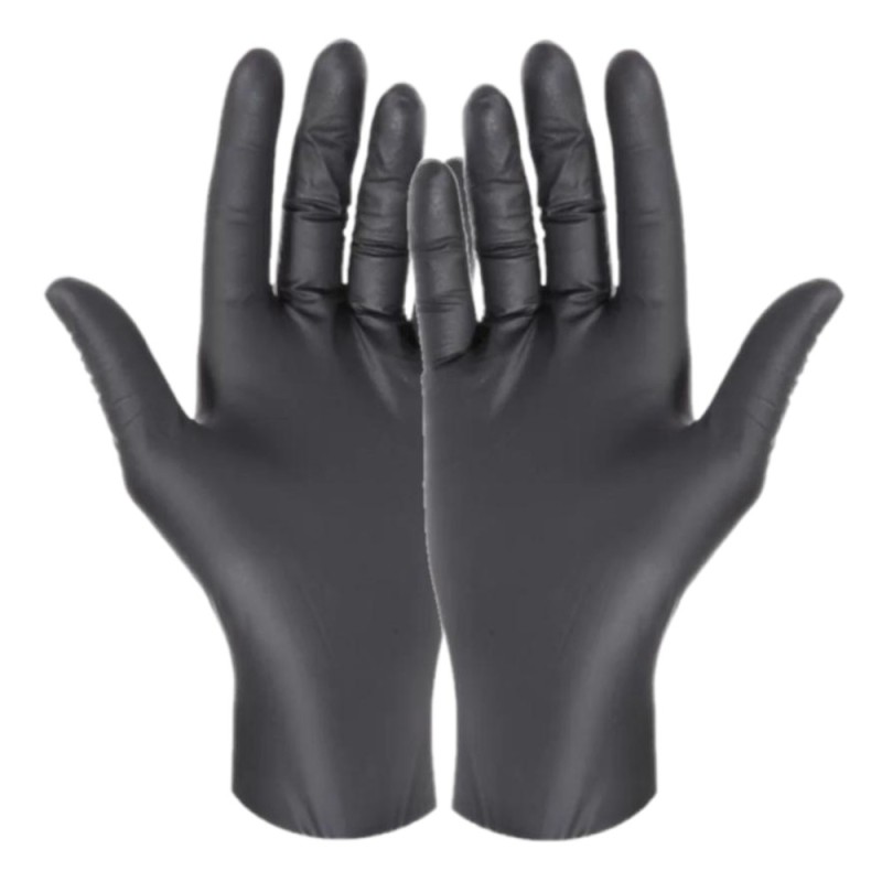 Set 2 x 100 Manusi Negre din Nitril, Marimea L