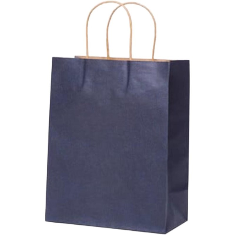 Set 2 x 100 Pungi Natur Colorate Albastru Inchis, 20 x 9 x 25 cm