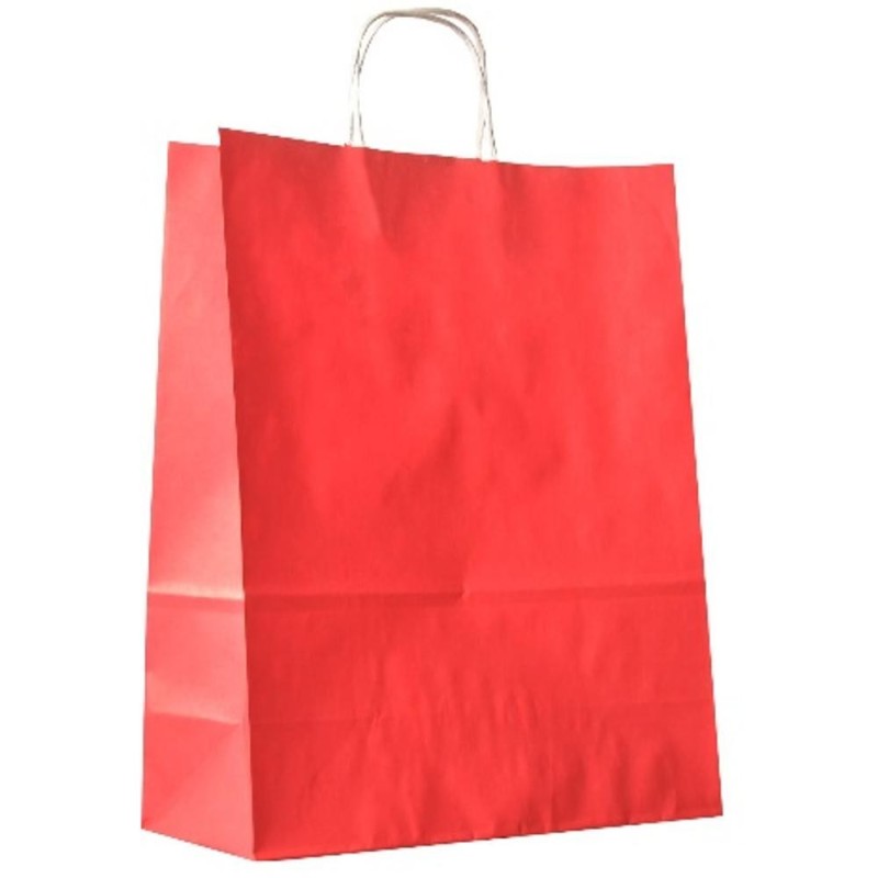 Set 2 x 100 Pungi Natur Colorate Rosii, 20 x 9 x 25 cm