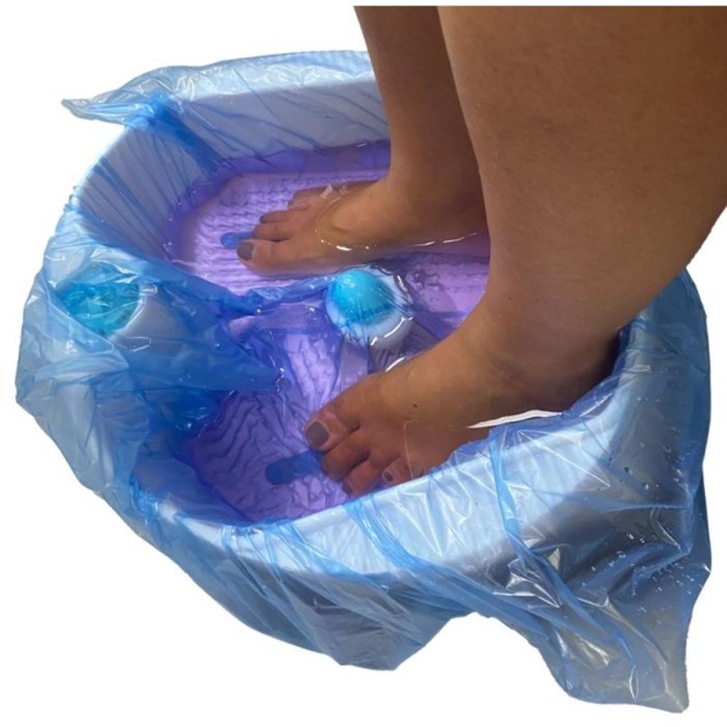 Set 2 x 100 Saci Bazin Pedichiura din Polietilena, Grosime 0.025 mm