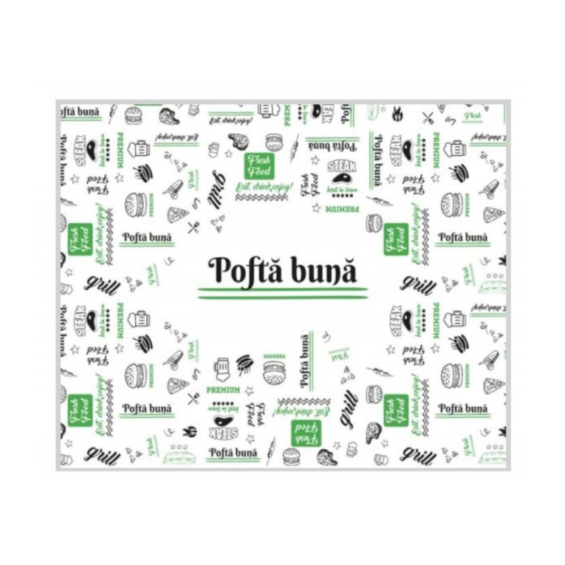 Set 2 x 1000 Hartii pentru Tava, Albe, 30 x 40 cm