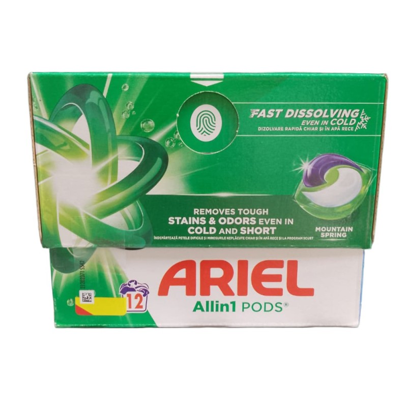 Set 2 x 12 Capsule Detergent Ariel Mountain Spring