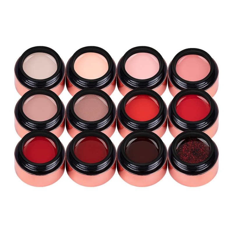 Set 2 x 12 Geluri Uv Colorate Luxorise, Red-Hot Nudes