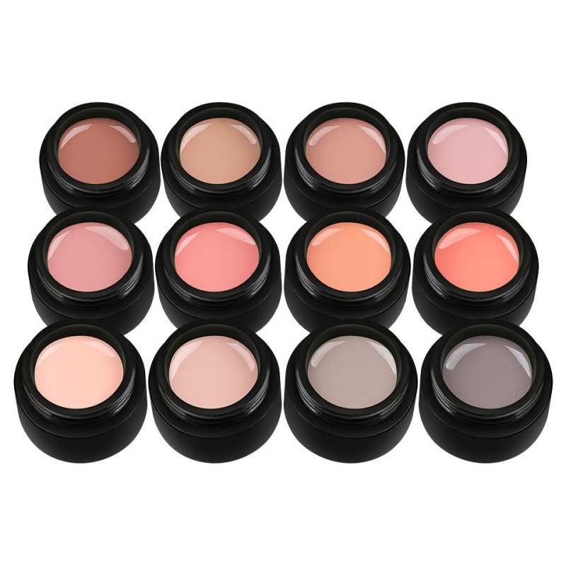 Set 2 x 12 Geluri Uv Colorate Nude Temptation Collection, SensoPRO Milano