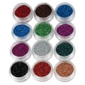 Set 2 x 12 Sclipici Glitter Unghii Pulbere SensoPRO Milano, Star Dust