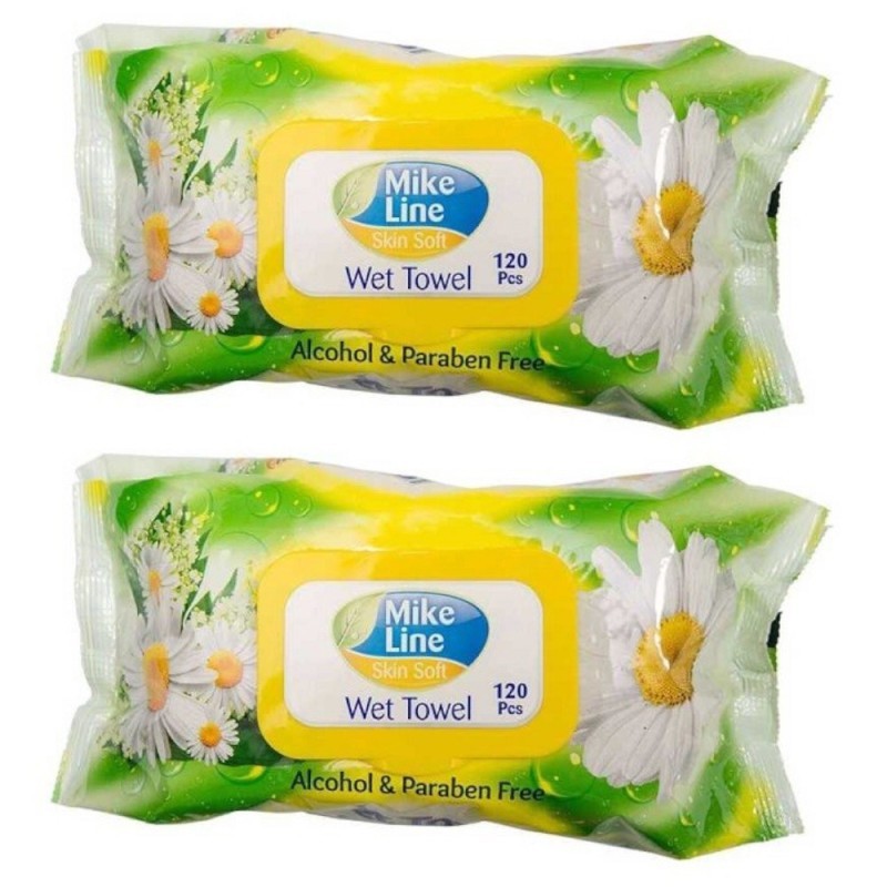 Set 2 x 120 Servetele Umede cu Capac Mike Line Musetel