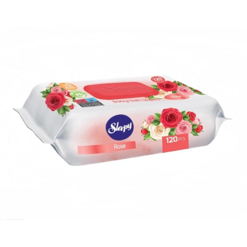 Set 2 x 120 Servetele Umede pentru Bebelusi, Sleepy, Trandafir