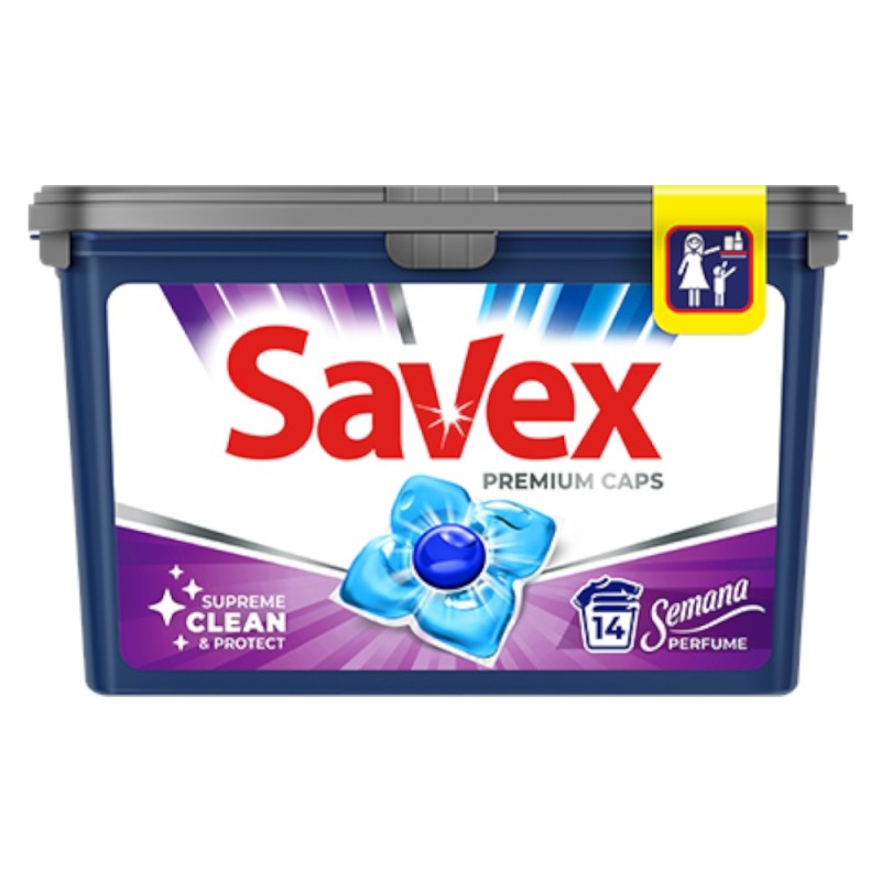 Set 2 x 14 Capsule Detergent Gel Savex Semana Perfume