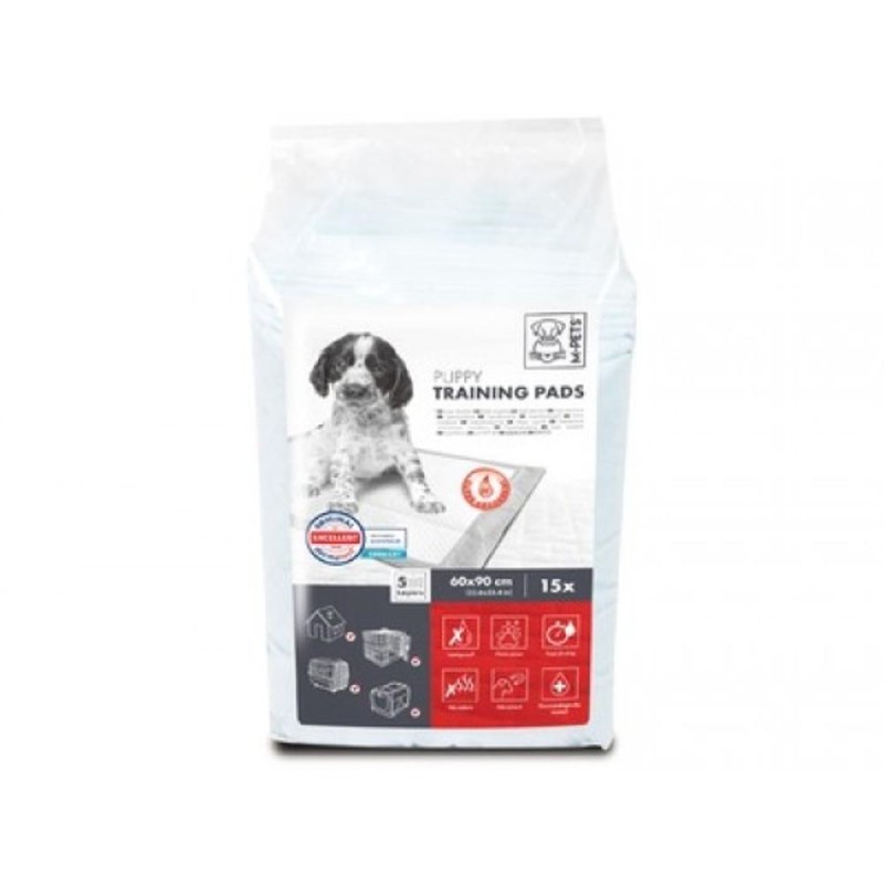 Set 2 x 15 Covorase Absorbante de Antrenament pentru Catei, M-Pets All Day, 60 x 90 cm