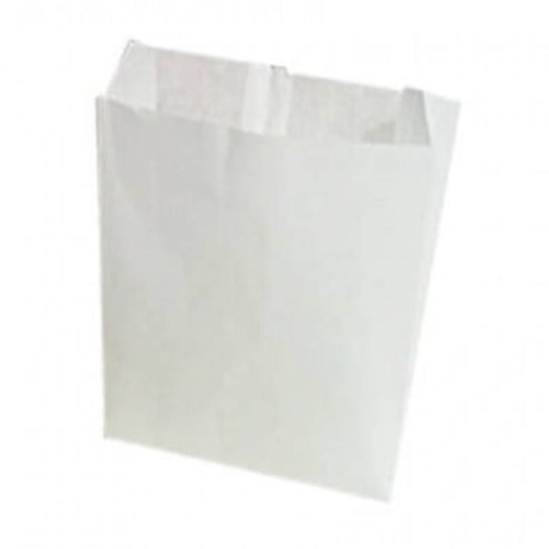 Set 2 x 1500 Pungi din Hartie Alba, Cerata, 11 x 4 x 12 cm