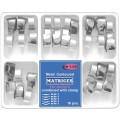 Set 2 x 16 Matrici Conturate Metalice cu Maner de Fixare pentru Molari