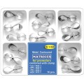 Set 2 x 16 Matrici Conturate Metalice cu Maner de Fixare pentru Premolari