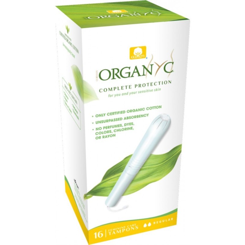 Set 2 x 16 Tampoane din Bumbac BIO cu Aplicator Regular, Organyc