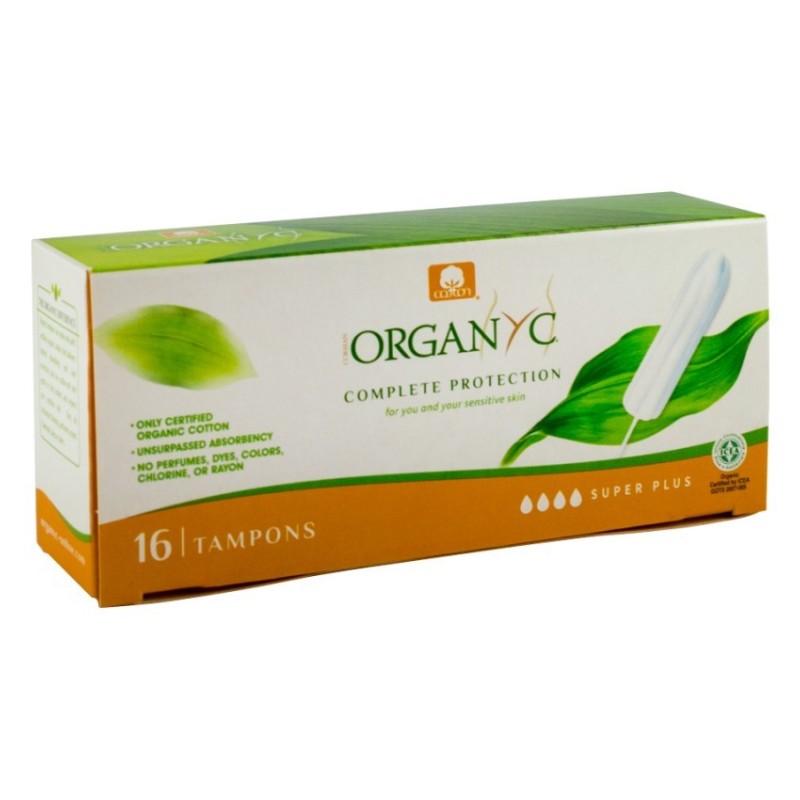 Set 2 x 16 Tampoane din Bumbac Organic Super Plus, Organyc Bio
