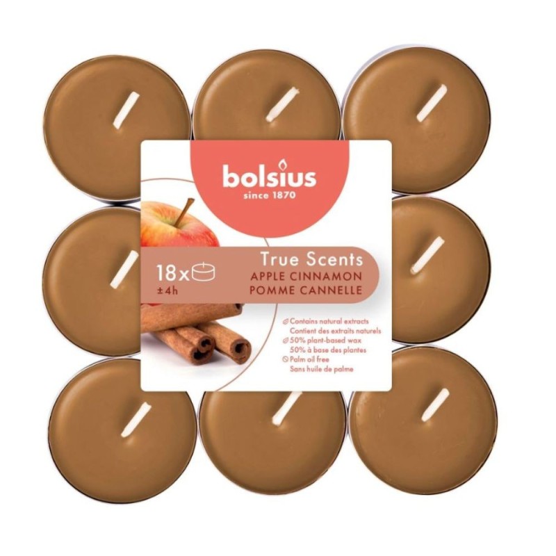 Set 2 x 18 Lumanari Pastila Bolsius, Mar si Scortisoara, Timp de Ardere 4 Ore