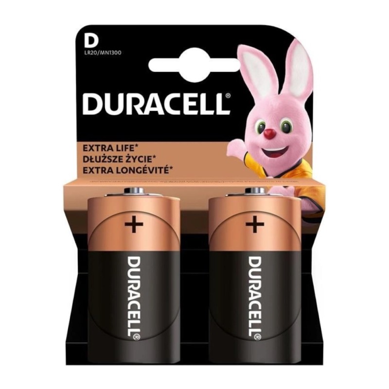Set 2 x 2 Baterie Alcalina Duracell Basic R20 (D), Blister