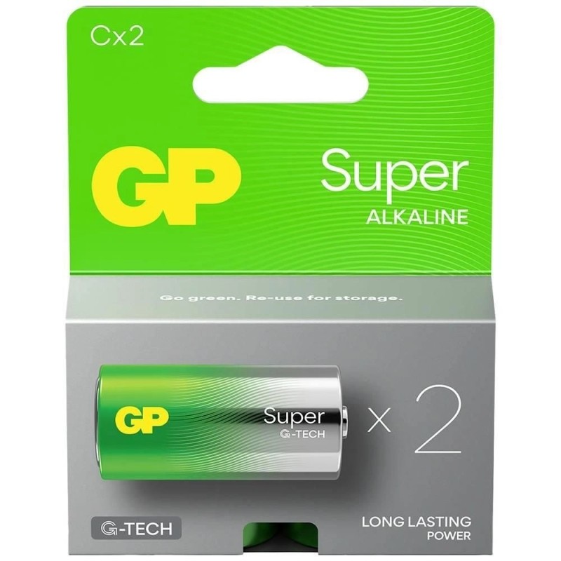 Set 2 x 2 Baterie Alcalina Super GP R14 C