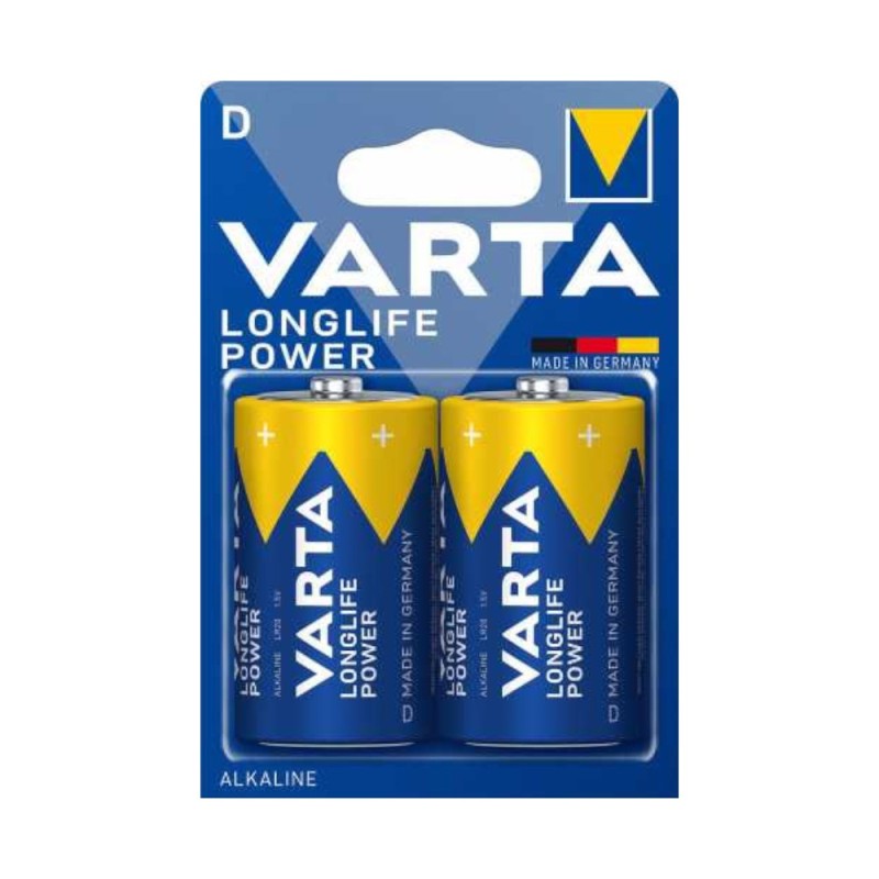 Set 2 x 2 Baterii Alcaline R20 D Varta Longlife Power
