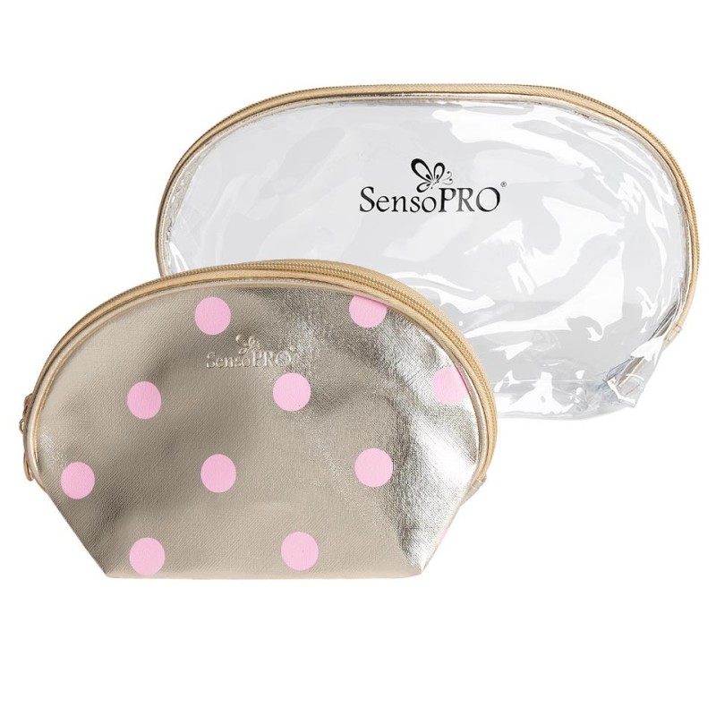 Set 2 x 2 Portfard Travel Transparent / Gold, SensoPRO Exquisite