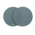 Set 2 x 2 Suport Termoizolant din Silicon, Gri, Rotund, pentru Vase Fierbinti, Grunberg