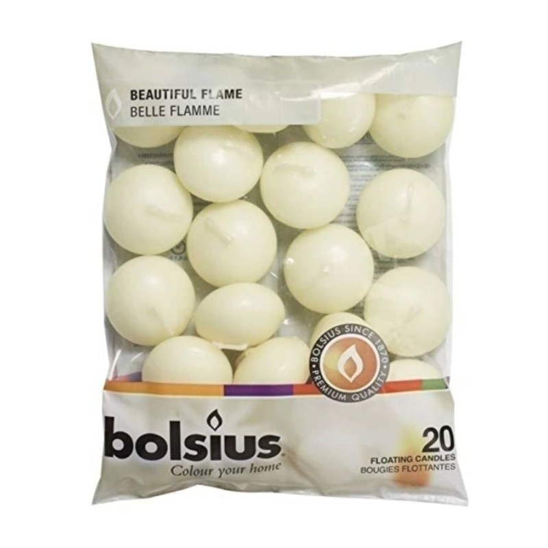 Set 2 x 20 Lumanari Plutitoare Crem