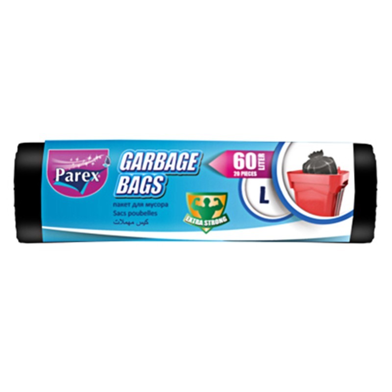 Set 2 x 20 Saci Menajeri Parex Clasic Negri, 60 l