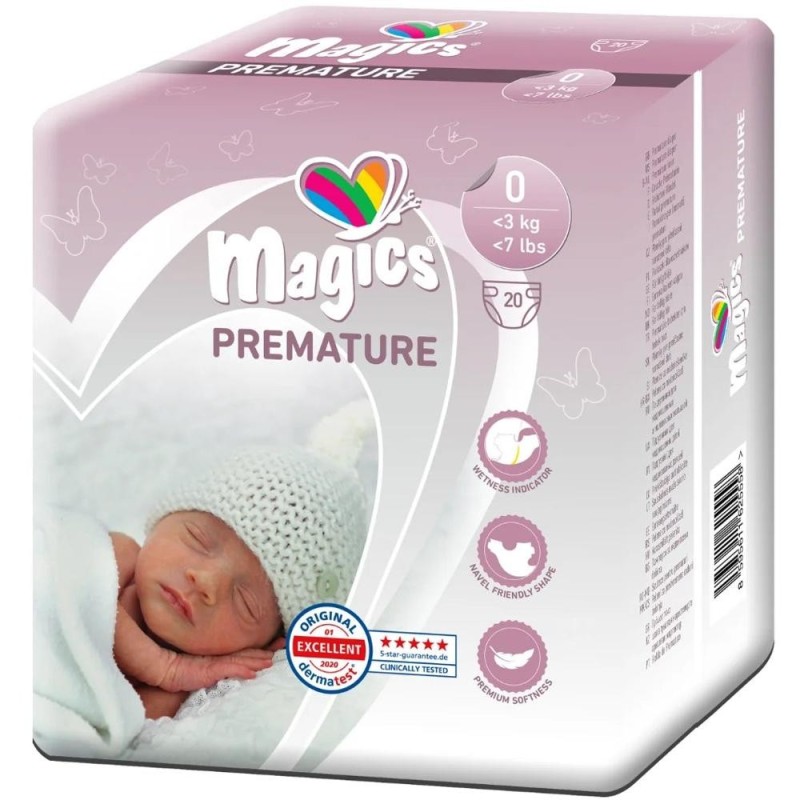 Set 2 x 20 Scutece Copii Magics Prematur,   3 kg