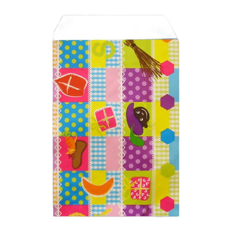 Set 2 x 200 Pungi Bijuterii din Hartie, Model Multicolor, 11 x 19 cm