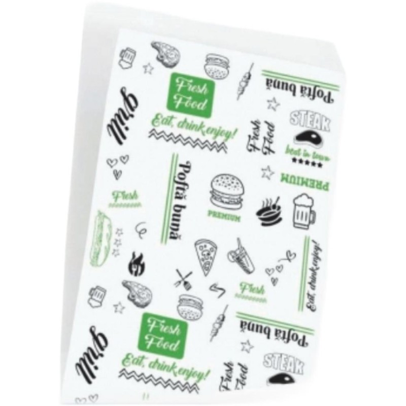 Set 2 x 2000 Coltare Hartie Albe, Cerate, Model Fresh, 16.5 x 17 cm