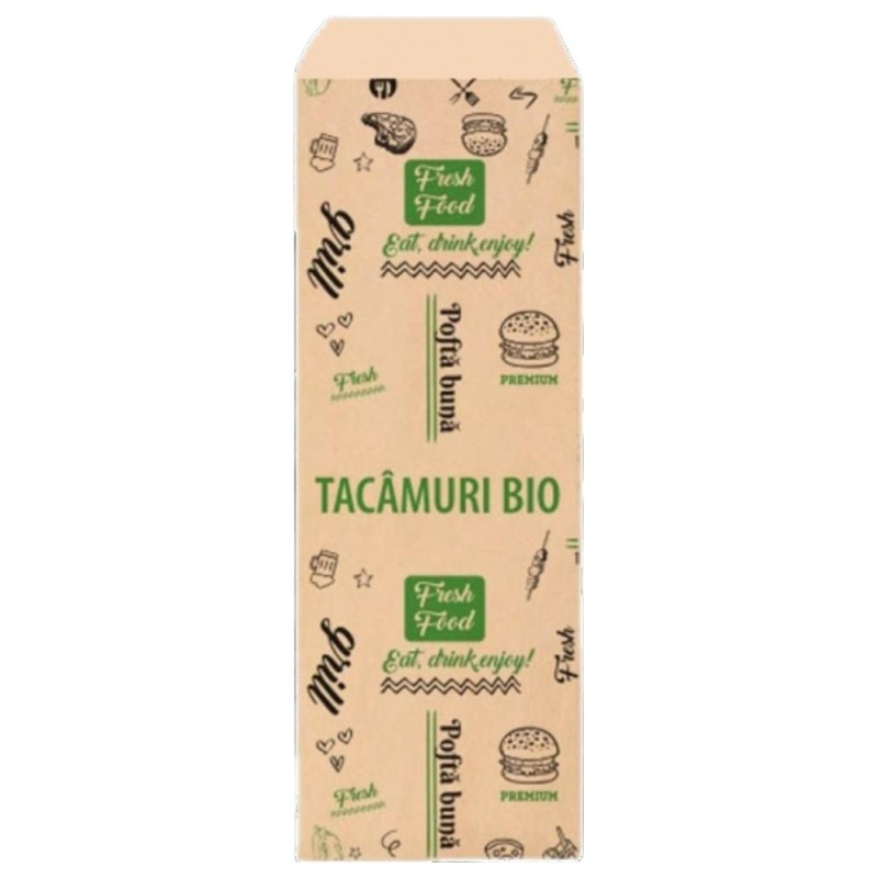 Set 2 x 2000 Pungi Tacamuri Natur, Model Fresh, 8 x 24 cm