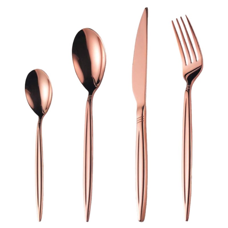 Set 2 x 24 Tacamuri din Inox Roz Gold, Grunberg