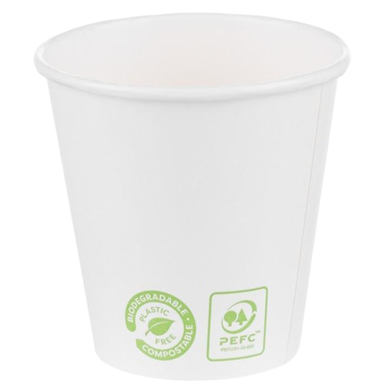 Set 2 x 25 Pahare din Carton, 220 ml, Biodegradabile, Albe