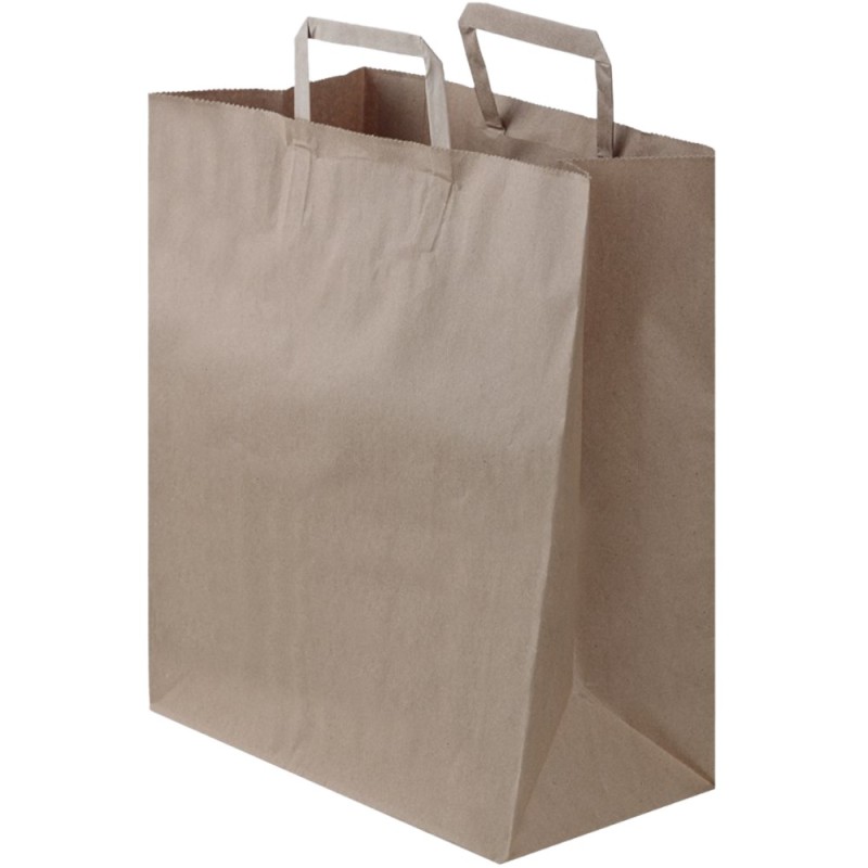 Set 2 x 250 Sacose Biodegradabile Compostabile de Hartie Kraft, 32 x 17 x 38.5 cm